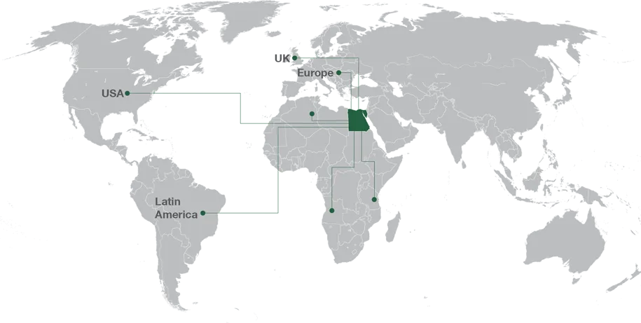 IDG industrial parks locations map — Egypt